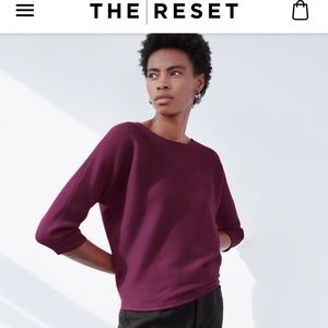 Small Ribbed pullover from The Reset, new with tags in magenta